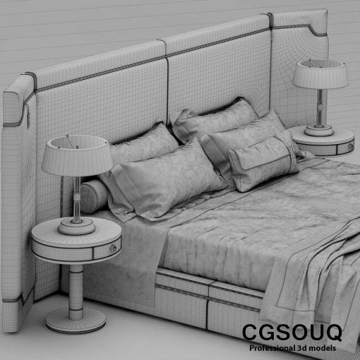 Vittoria frigerio luxyury bed 3D model 3