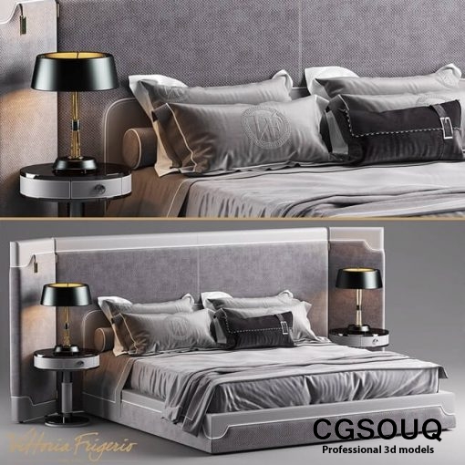 Vittoria frigerio luxyury bed 3D model 1